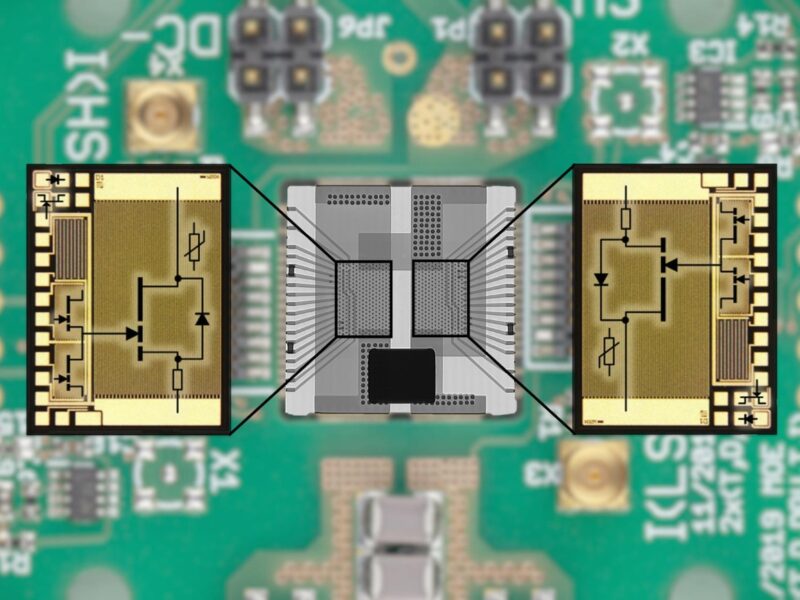 Monolithic GaN power chips embedded in PCB